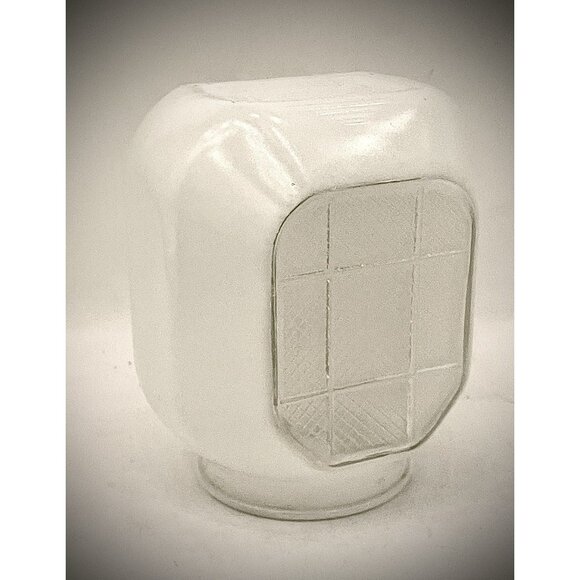 Art Deco Milk Glass Light Globe Retro Shade Ceiling Bath Porch Mid Century Diver - Picture 1 of 11